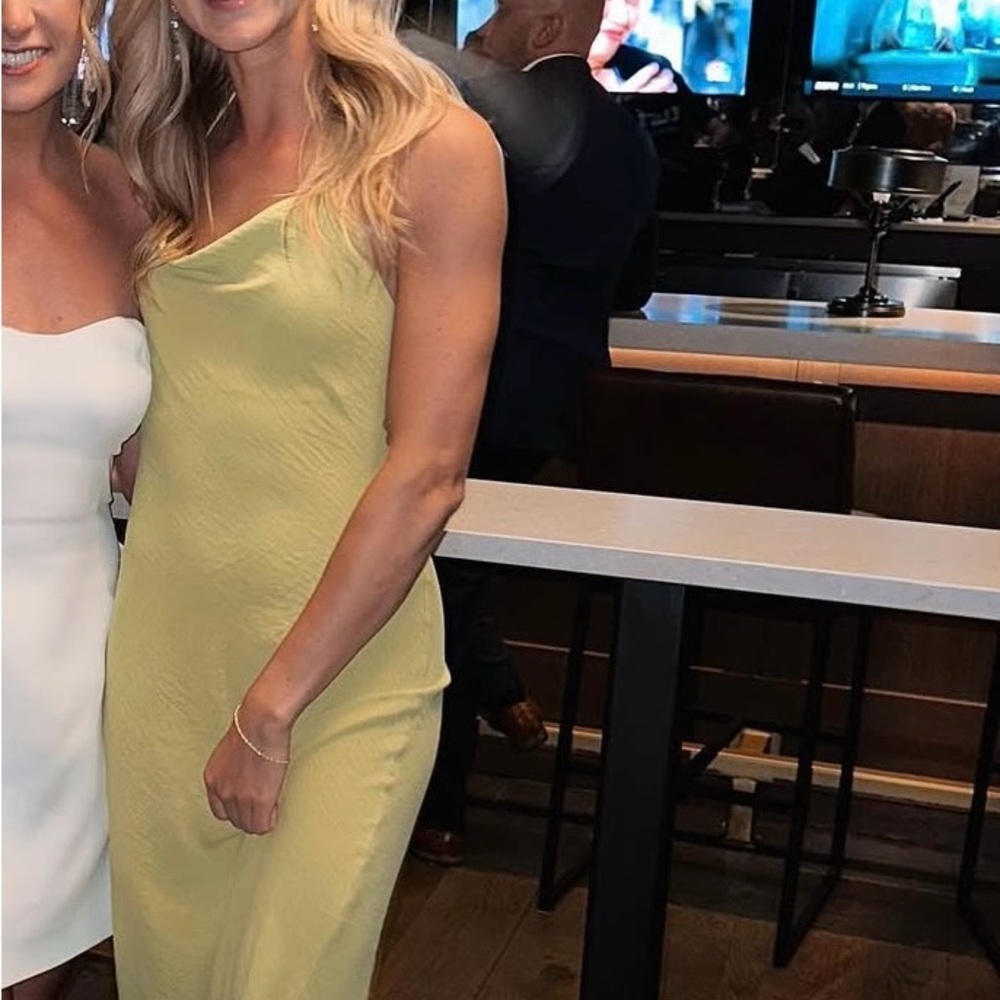 Chic One Shoulder Yellow Dress